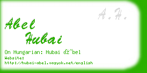 abel hubai business card